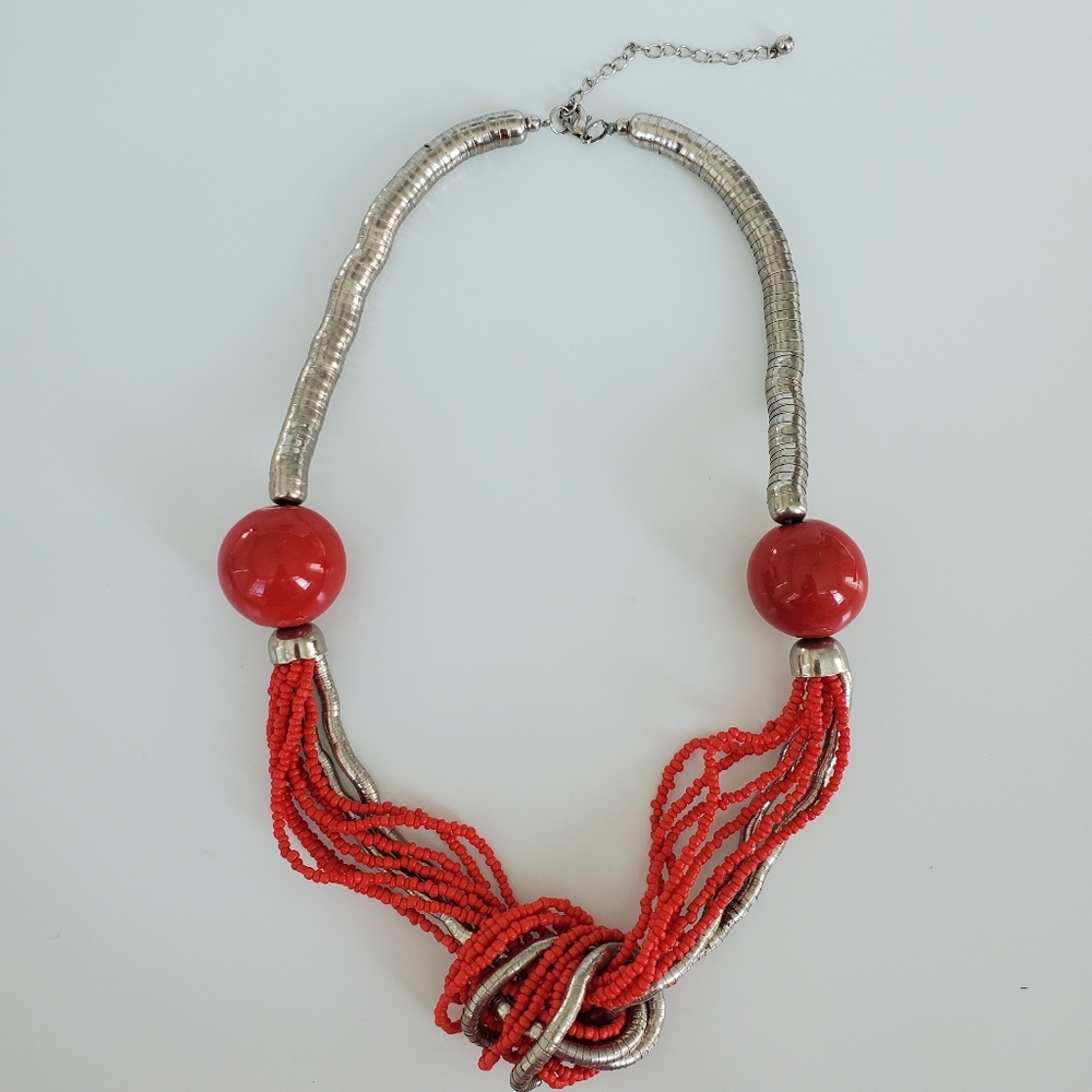 Gennaro beaded metal fashion necklace NWOT